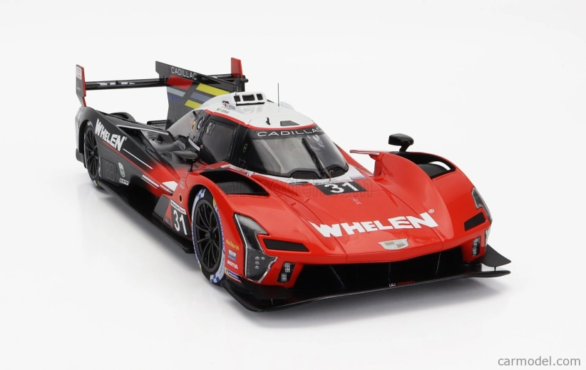 Truescale Cadillac V-lmdh 5.5l V8 Team Whelen Engineering Racing N 31 12h Sebring 2023 Jack Aitken - Pipo Derani - Alexander Sims 1:18 Červená Černá Bílá