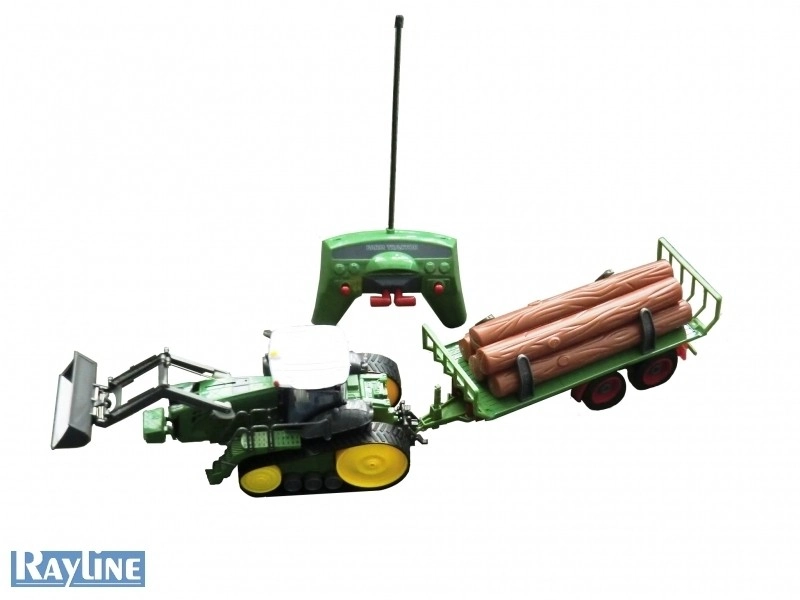RC pásový traktor s prívesom