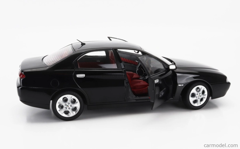 Mitica-diecast Alfa romeo 166 3.0 V6 1998 – Red Interior 1:18 Black