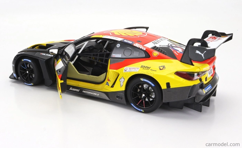Minichamps BMW radu 4 M4 Gt3 Team Bmw Junior N 44 Víťaz Nls 3 Nurburgring Adac Rundstrecken Trophy 2023 Dan Harper - Max Hesse - Neil Verhagen 1:18 Žltá červená čierna