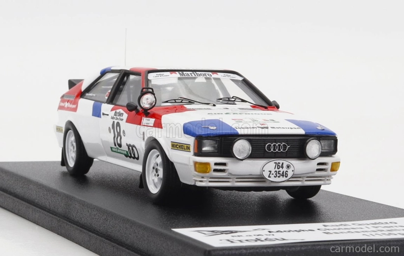 Trofeu Audi Quattro N 18 Rally Bandama 1981 A.choteau - P.y.burel 1:43 Bílá Červená Modrá