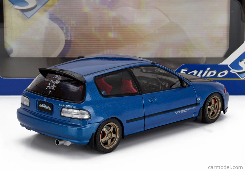 Solido Honda Civic (eg6) Sir Ii Works 1991 1:18 Pearl Blue Black