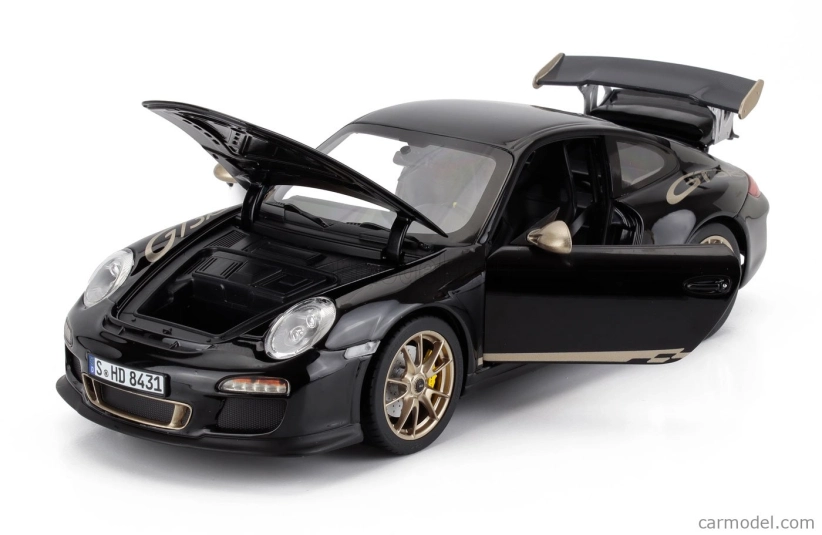 Norev Porsche 911 997-2 Gt3 Rs Coupe 2009 1:18 Černé Zlato