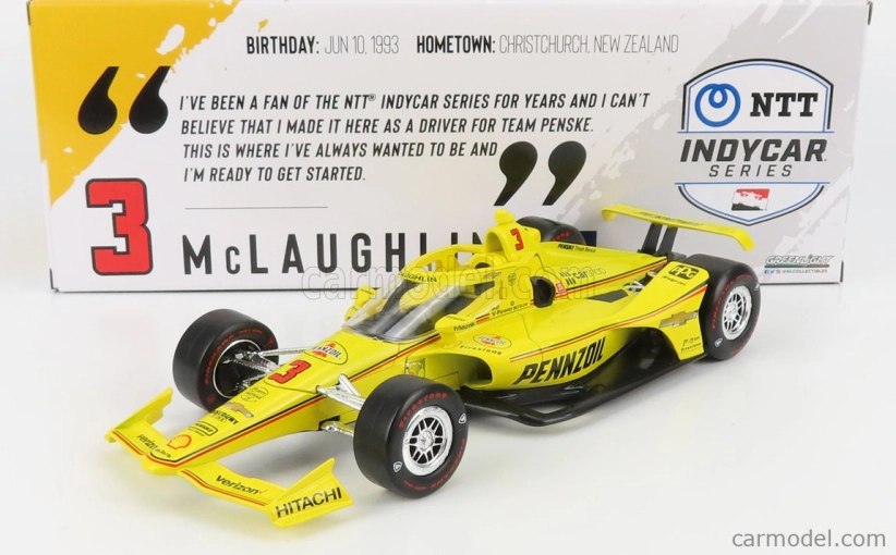 Greenlight Chevrolet Team Penske Pennzoil N 3 1:18, žlutá