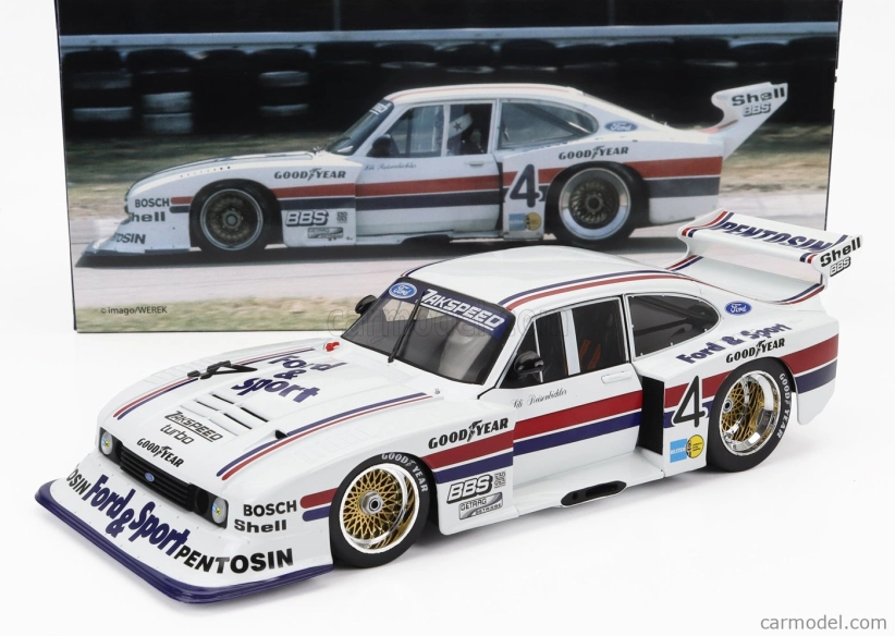Werk83 Ford england Capri Turbo Gr.5 Zakspeed N 4 Drm 1982 Lili Reisenbichler 1:18 Biela červená modrá