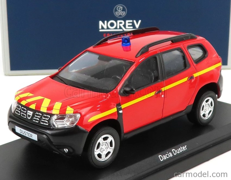 Norev Dacia Duster Pompiers 2020 1:43 Červená žltá
