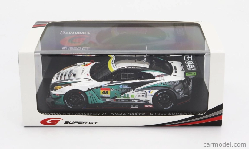 Spark-model Nissan Gt-r Team Nilzz Racing N 48 Gt300 Class Super Gt 2023 T.ida - Y.tanaka - T.sanada 1:43 Bielo-zelená