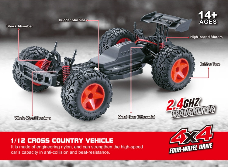 RC auto Pioneer Brave, bieločervená