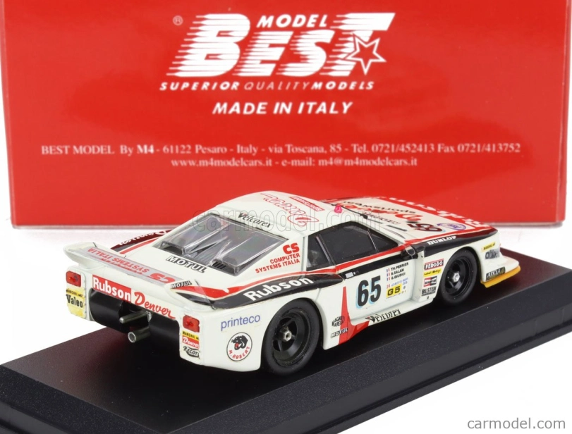 Best-model Lancia Beta Montecarlo Turbo Team Sivama Di Galliate N 65 24h Le Mans 1982 Gianni Giudici - Thierry Perrier - Bernard Salam 1:43 Bílá Červená