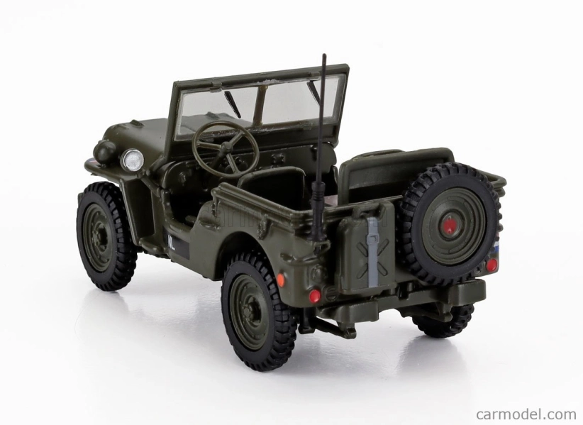 Hongwell Jeep Willys Necaf 1/4 Nl Army Open 1942 1:43 Vojenská Zelená