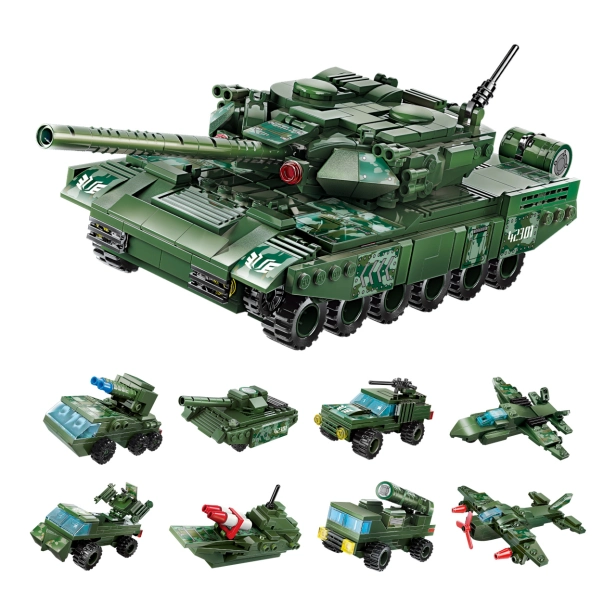 Qman War-Spirit Wheeled Tank 42301 8v1 set