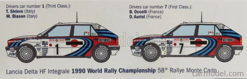 Italeri Lancia Delta Hf Integrale Martini 16v N 1 + Delta Hf Integrale 16v Martini N 7 1:24
