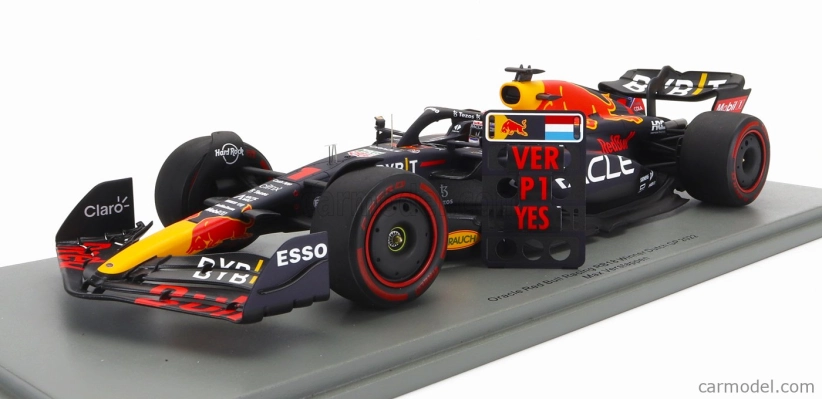 Spark-model Red bull F1  Rb18 Team Oracle Red Bull Racing N 1 Winner Dutch Gp World Champion 2022 - 30th Victory Max Verstappen 1:18 Matná Modrá Žlutá Červená