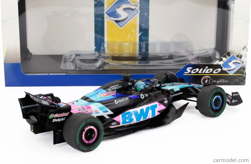 Solido Alpine F1  A524 Team Bwt Alpine N 31 Brazilian Gp 2024 Esteban Ocon 1:18 Černá Modrá Růžová
