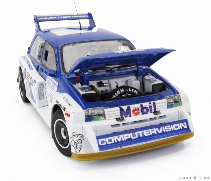 Sun-star Austin Mg Metro 6r4 N 1 Winner Rally Manx International 1986 T.pond - R.arthur 1:18 Blue White