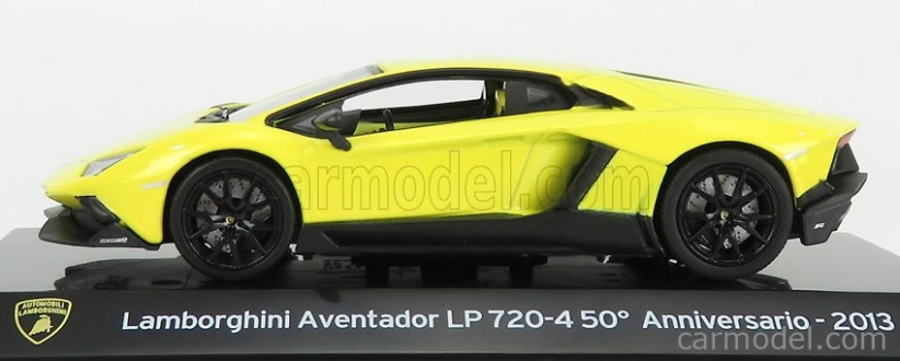 Edicola Lamborghini Aventador Lp720-4 50th Anniversary 2013 - Con Vetrina - S vitrínou 1:43 žltá