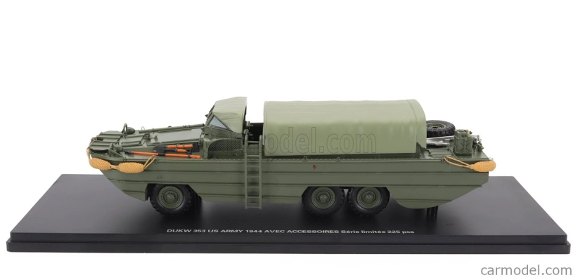 Perfex GMC Dukw Cckw 353 Truck Boat Usa Army With Accessories Anfibio Gommato 3-assi 1944 1:43 Vojenská Zelená