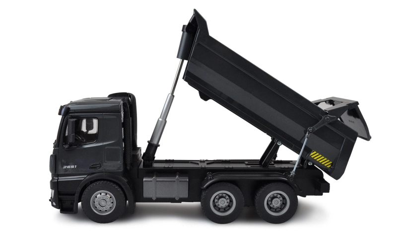 RC celokovový sklápač Mercedes-Benz Arocs, čierna