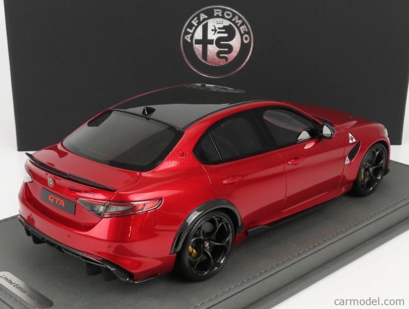 Bbr-models Alfa romeo Giulia Gta 2020 - Con Vetrina - S vitrínou 1:18 Rosso Gta - Red Met