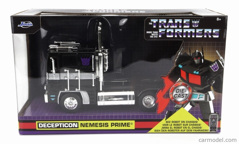 Jada Peterbilt 352 ťahač 3-assi 1979 - Nemesis Prime Transformers 1:24 čierna