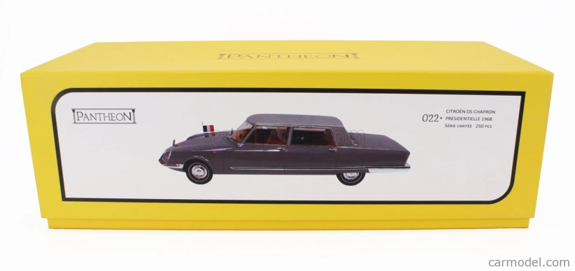 Pantheon Citroen Ds21 Chapron Presidentielle 1968 - Personal Car President Charles De Gaulle 1:18 Grey