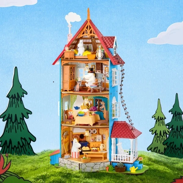 RoboTime 3D skládačka Miniatura domečku Mumínkův domeček