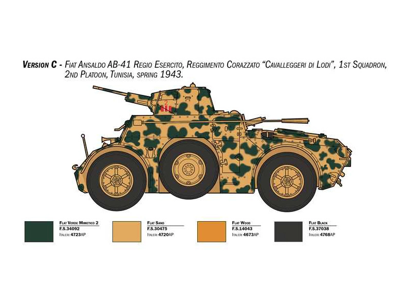 Italeri AB 41 s talianskou pechotou Bersaglieri (1:35)