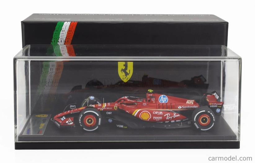 Looksmart Ferrari F1 Sf-24 Team Scuderia Ferrari N 55 3rd Monaco Gp 2024 Carlos Sainz 1:43 Červená Bílá Žlutá