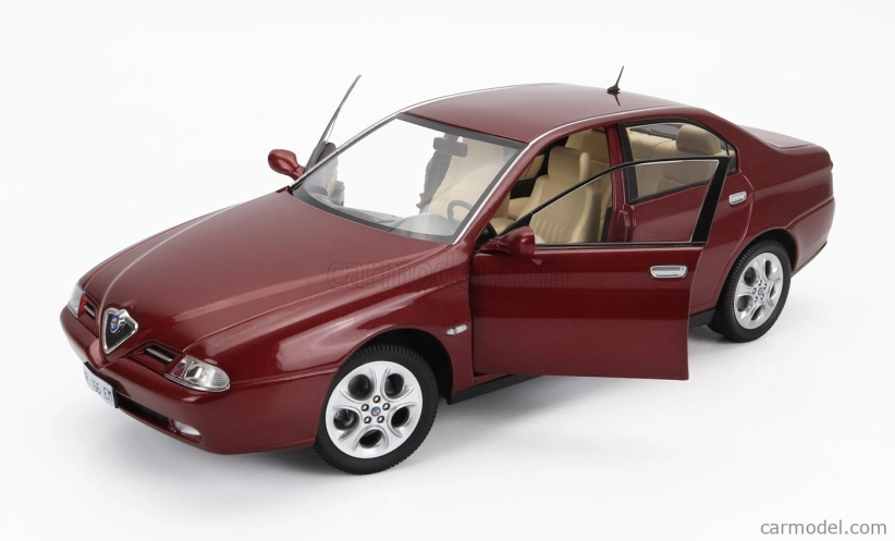 Mitica-diecast Alfa romeo 166 3.0 V6 1998 – Beige Interior 1:18 Rosso Proteo Met Red