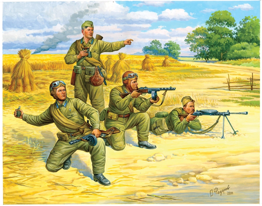 Zvezda figurky - sovětští výsadkáři (1:72)