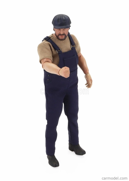 Clc-models Motozodiaco Tuareg 1972 With Bud Spencer Action Figure - From Movie - Altrimenti Ci Arrabbiamo - Tv Series - - Motorcycle 1:12 Red