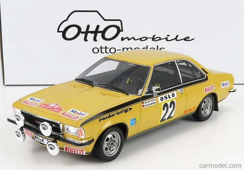 Otto-mobile Opel Commodore B Gs/e N 22 Rally Montecarlo 1974 W.rohrl - J.berger 1:18 Žlutá