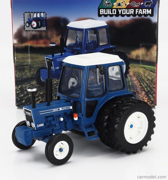Britains Ford usa 7600 Tractor 1969 1:32 Modrá Bílá