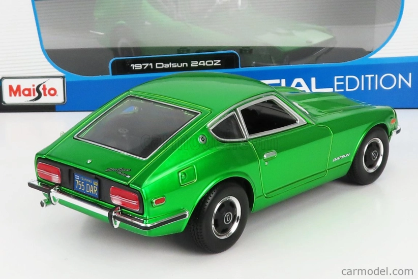 Maisto Nissan Datsun 240z Coupe 1971 1:18 Green Met