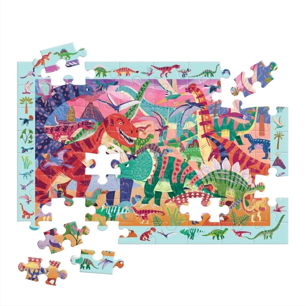 Mudpuppy Puzzle Majestic Dinosaurs 64 dielikov