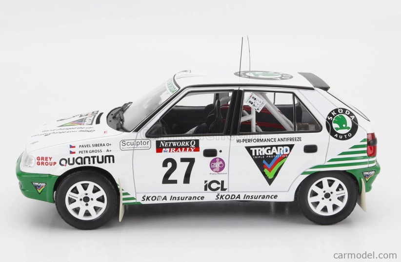 Ixo-models Škoda Felicia N 27 Rally Rac Lombard 1995 P.sibera - P.gross 1:18 Bielozelená