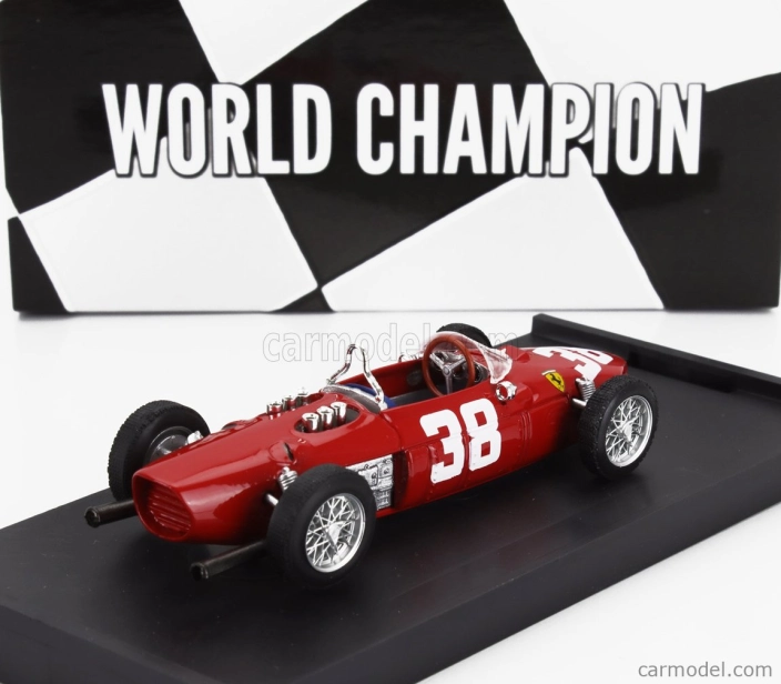 Brumm Ferrari F1 156 N 38 Majster sveta 3. GP Monaka 1961 Phil Hill 1:43 Červená
