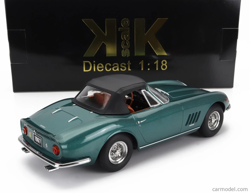 Kk-scale Ferrari 275 Gtb/4 Nart Spider 1967 1:18 Green Met