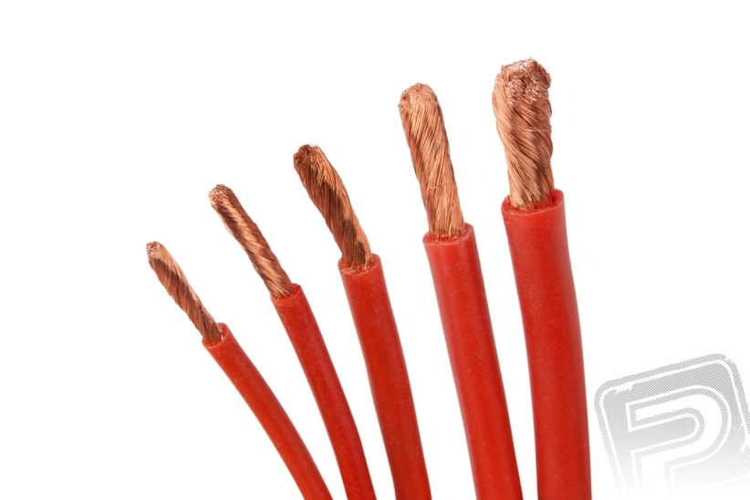 Kábel silikón 0.5mm2 1m (červený)
