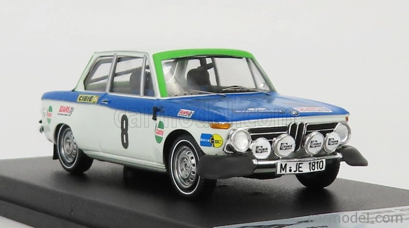 Trofeu BMW 2002 Ti (nočná verzia) N 8 Rally Acropolis 1972 T.fall - M.wood 1:43 Bielo modrá
