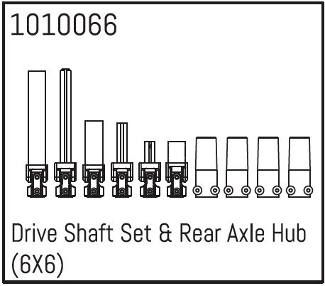 HBP240086 - (1010066) Drive Shaft Set & Rear Axle Hub (6X6)