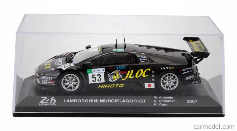 Edicola Lamborghini Murcielago R-gt 6.0l V12 Team Jloc Isao Noritake N 53 24h Le Mans 2007 Koji Yamanishi - Atsushi Yogo - Marco Apicella 1:43 Black