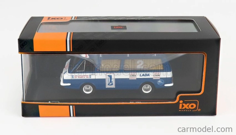 Ixo-models RAF 2203 Minibus Team Rally Lada Service Assistance 1984 1:43 Modrá biela