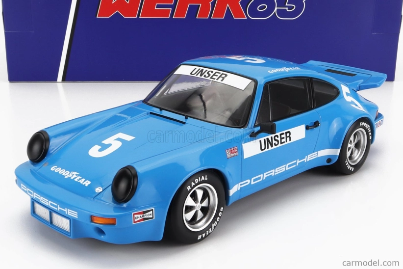 Werk83 Porsche 911 3.0 Rsr Carrera N 5 Iroc Daytona 1974 Bobby Unser 1:18 Modrá