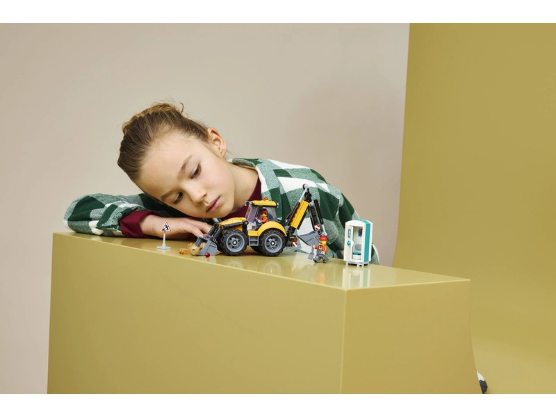 LEGO City - Žltý nakladač s rýpadlom