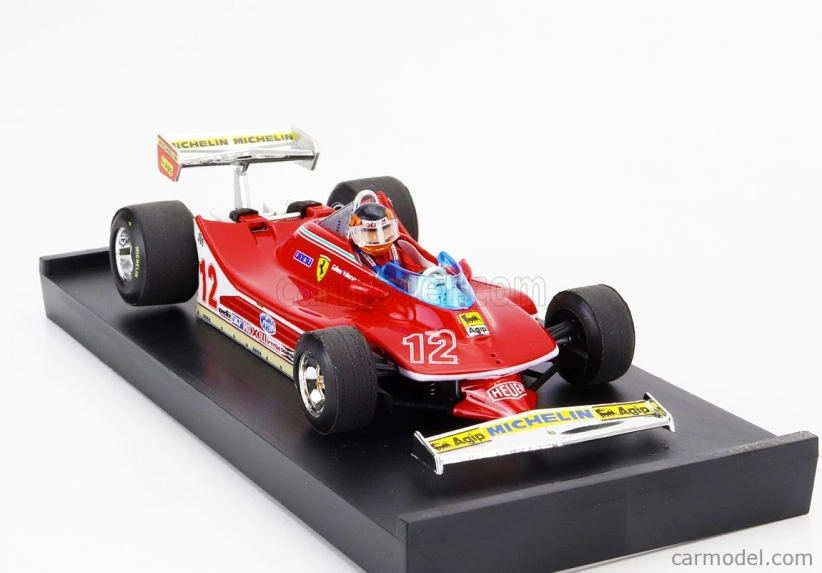Brumm Ferrari F1 312t4 N 12 Winner Usa Ovest Gp 1979 Gilles Villeneuve - With Driver Figure 1:43 Red