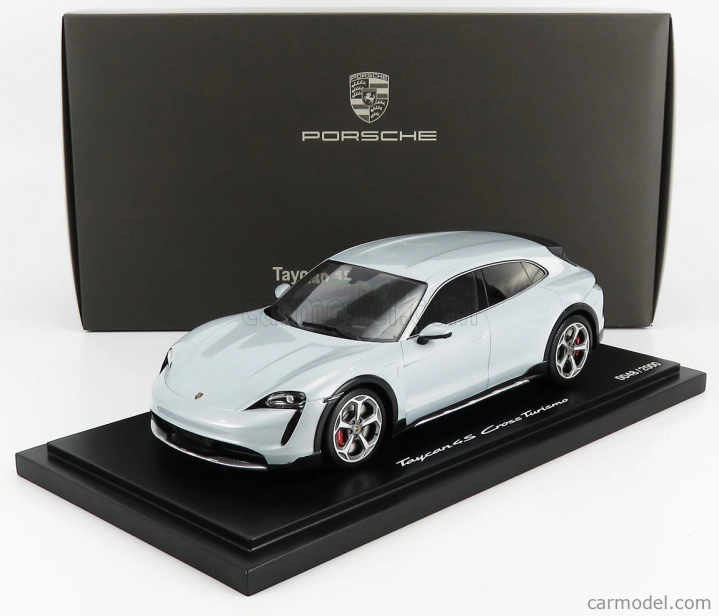 Minichamps Porsche Taycan 4s Cross Turismo 2021 - Con Vetrina - With Showcase 1:18 Ice Grey
