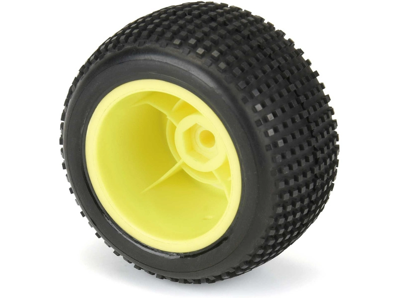 Kolesá Pro-Line 1:18, pneumatiky Hole Shot, žltý disk H8 (2) (Losi Mini-T)