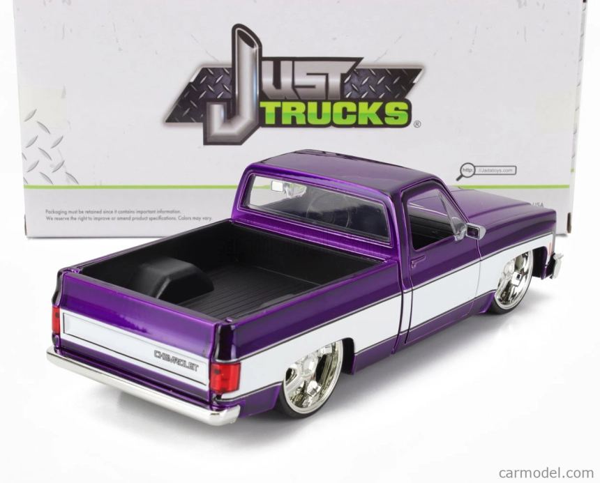 Jada Chevrolet C-10 Pick-up Custom 1985 1:24 Purple White