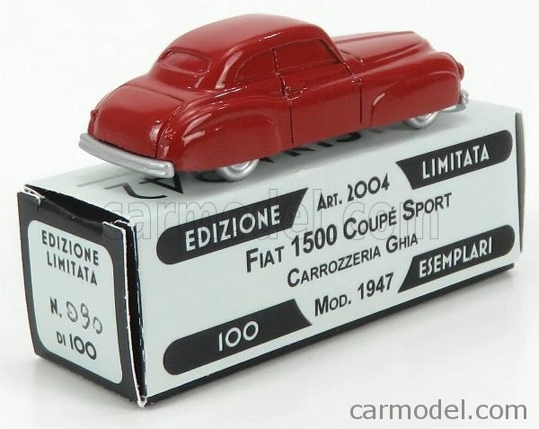Officina-942 Fiat 1500 Ghia Coupe Gran Sport 1947 1:76 Červená